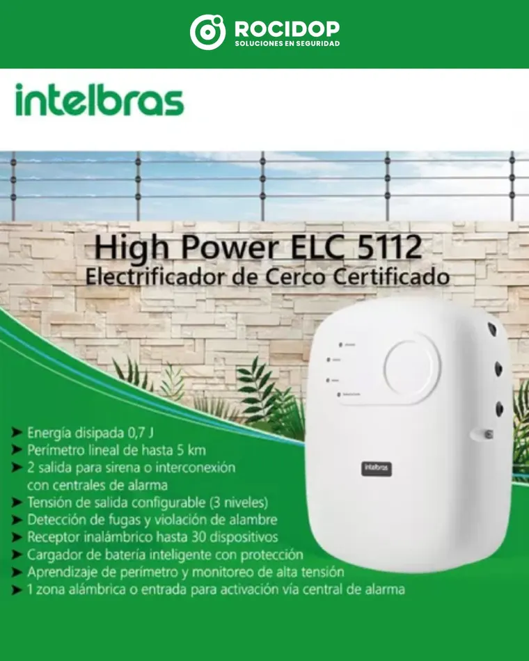 Cerco eléctrico con electrificador Intelbras